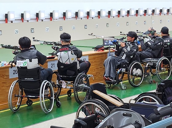 ‘2023 대한장애인사격연맹 회장기 전국장애인사격대회’ 경기 모습. ⓒ대한장애인사격연맹