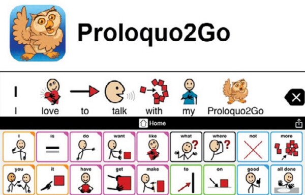 보완대체의사소통 어플리케이션 ‘proloquo2Go’. ⓒ국립특수교육원