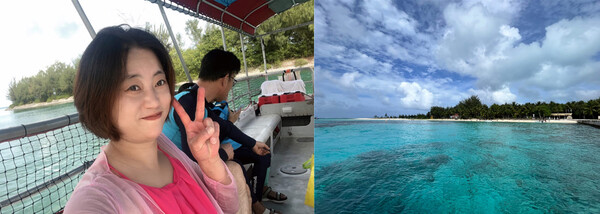 배를 타고 도착한 마나가하섬은 정말 너무 아름다웠다! ⓒ 박혜정