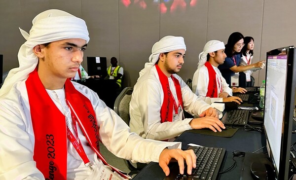 지난 26일 열린 기본 3개 종목 대회에서 UAE 대표 청소년들이 대회에 집중하고 있다. ⓒ한국장애인재활협회