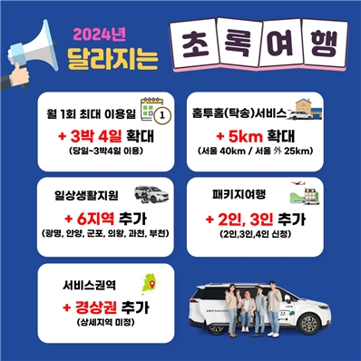 2024년 달라지는 초록여행. ©그린라이트