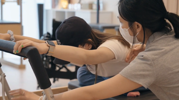 민간체육시설을 이용하는 장애인 고객 . ©이디다