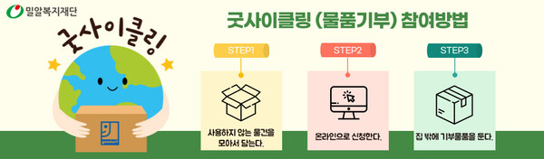 굿사이클링 참여 방법. ©밀알복지재단