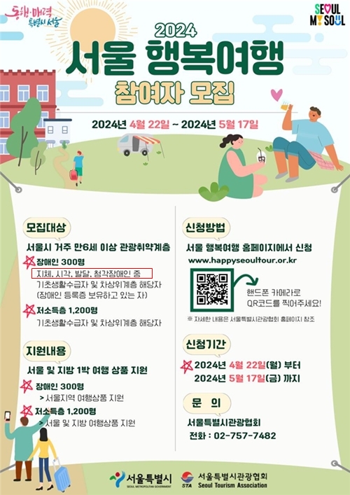 ‘2024 서울행복여행’ 참여자 모집 홍보물. ©서울시