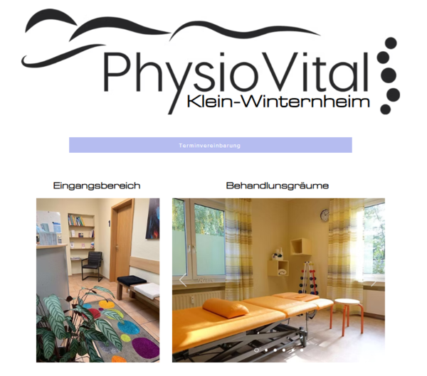 쉘러호프씨가 직접 운영하고 물리치료를 제공하는 Physio Vital 홈페이지. ⓒPhysio Vital Mainz