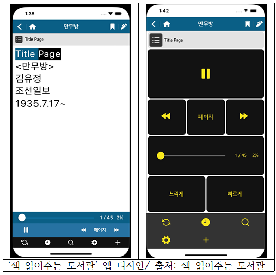 LG상남도서관에서 운영하는 ‘책 읽어주는 도서관’ 앱은 다른 도서플랫폼 앱들과는 달리, 전반적으로 시각장애인을 위한 서비스를 제공하고 있다.ⓒ책 읽어주는 도서관