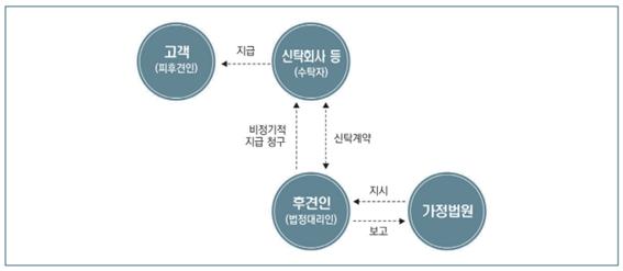    법정후견신탁 구조도. ©신관식