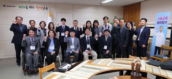 함께하는장애인교원노동조합 서울지부가 지난 18일 서울시교육청에서 정근식 교육감과의 간담회를 가졌다.ⓒ함께하는장애인교원노조 서울지부