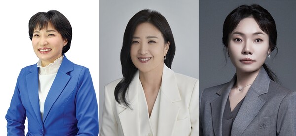 현재 22대 국회의 장애인 비례대표로 활동하고 있는 더불어민주당 서미화 의원(왼쪽), 국민의힘 최보윤 의원(중간), 김예지 의원(오른쪽) ⓒ중앙선거관리위원회
