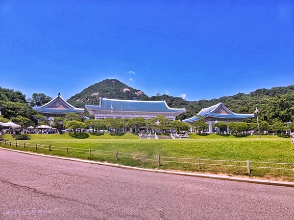 파란 기와의 품격, 청와대 본관. ⓒ하석미