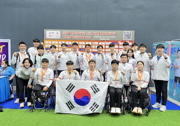 대한민국 장애인배드민턴 대표팀이 지난 6월 17부터 22일까지 태국에서 개최된 ‘2025년 아시아선수권대회’에서 금메달 1개, 은메달 2개, 동메달 7개를 획득했다. ©대한장애인배드민턴협회