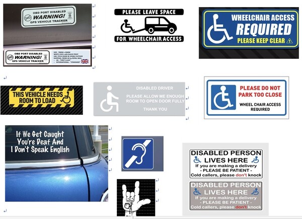 장애인임을 알리는 외국의 사례. ©서인환