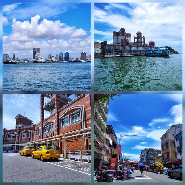 치진섬으로 향하는 바닷길의 시작점. 노란 택시와 붉은 벽돌이 인상적. ©하석미