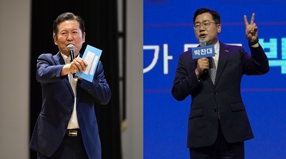 더불어민주당 당대표 선거에 출마한 정청래 의원(왼쪽)과 박찬대 의원(오른쪽). ⓒ정청래·박찬대 의원 페이스북