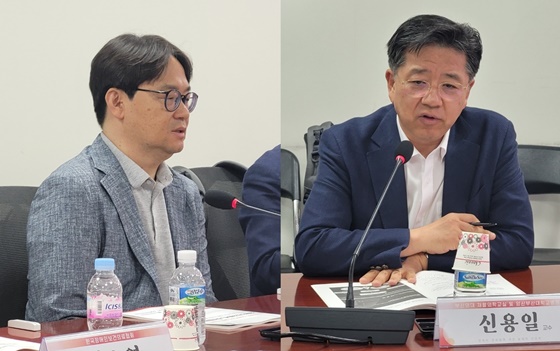 25일 국회의원회관에서 개최된 ‘제2차 장애인 건강정책 개선 간담회 : 장애인 건강보건통계사업 개선방안’에서 자문위원 의견을 제시하는 충북대학교 의과대학 박종혁 교수(왼쪽)과 양산부산대학교병원 신용일 교수(오른쪽). ©에이블뉴스