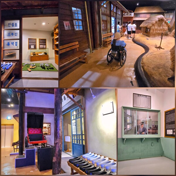 근대 거리 재현 속을 걷는 여행자. ©하석미