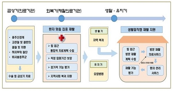 재활의료기관 수가 3단계 시범사업 자료집 내용 중 재활의료기관 서비스 모형. ©이찬우