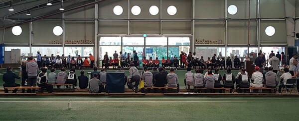 시민생활체육대회 게이트볼종목경기 관중들. ©김최환