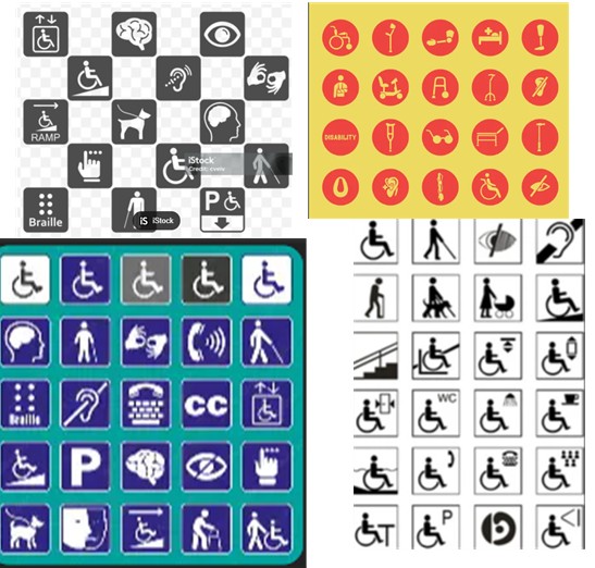장애 관련 마크 디자인들(국내). ©서인환