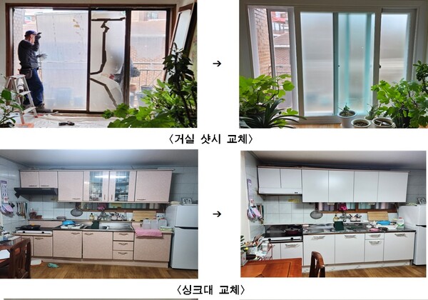 희망의 집수리 지원 전후 모습.ⓒ서울시