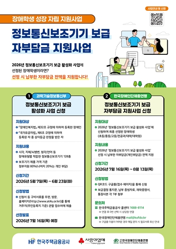 ‘2026년 정보통신보조기기 보급 활성화 사업’ 포스터.ⓒ한국장애인단체총연맹