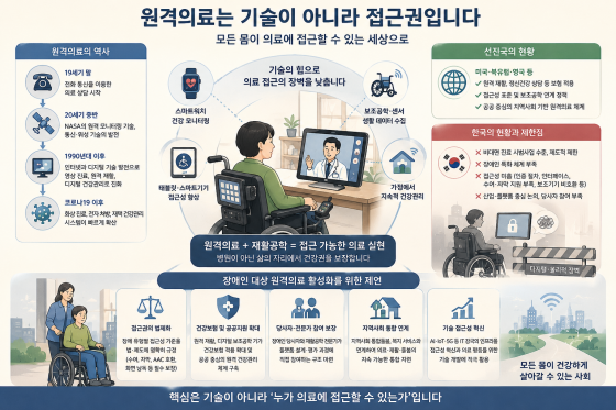 장애인의 원격의료 이용.(생성형 AI 활용 생성 이미지) ⓒ 김경식