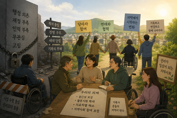 지역에서의 장애운동, 그 한계와 돌파구.(AI 생성 이미지) ©김양희