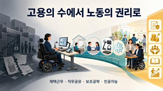 장애인 노동정책은 얼마나 많은 장애인 노동자가 정당한 임금과 안정된 지위, 발전 가능한 경력을 가진 시민으로 일하고 있는가에 따라 평가되어야 한다. (생성형 AI 활용 생성 이미지) ⓒ 김경식