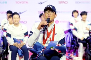 파리 패럴림픽 <b>사격</b> 2관왕 <b>박진호</b> MVP‧‧한국선수단 귀국 해단식